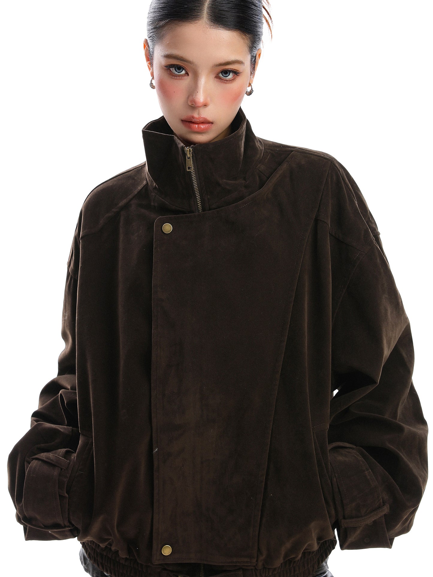 Suede Fleece Stand Collar Jacket BGS0045