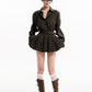 Plaid Pleated Shirt Dress TUW0006