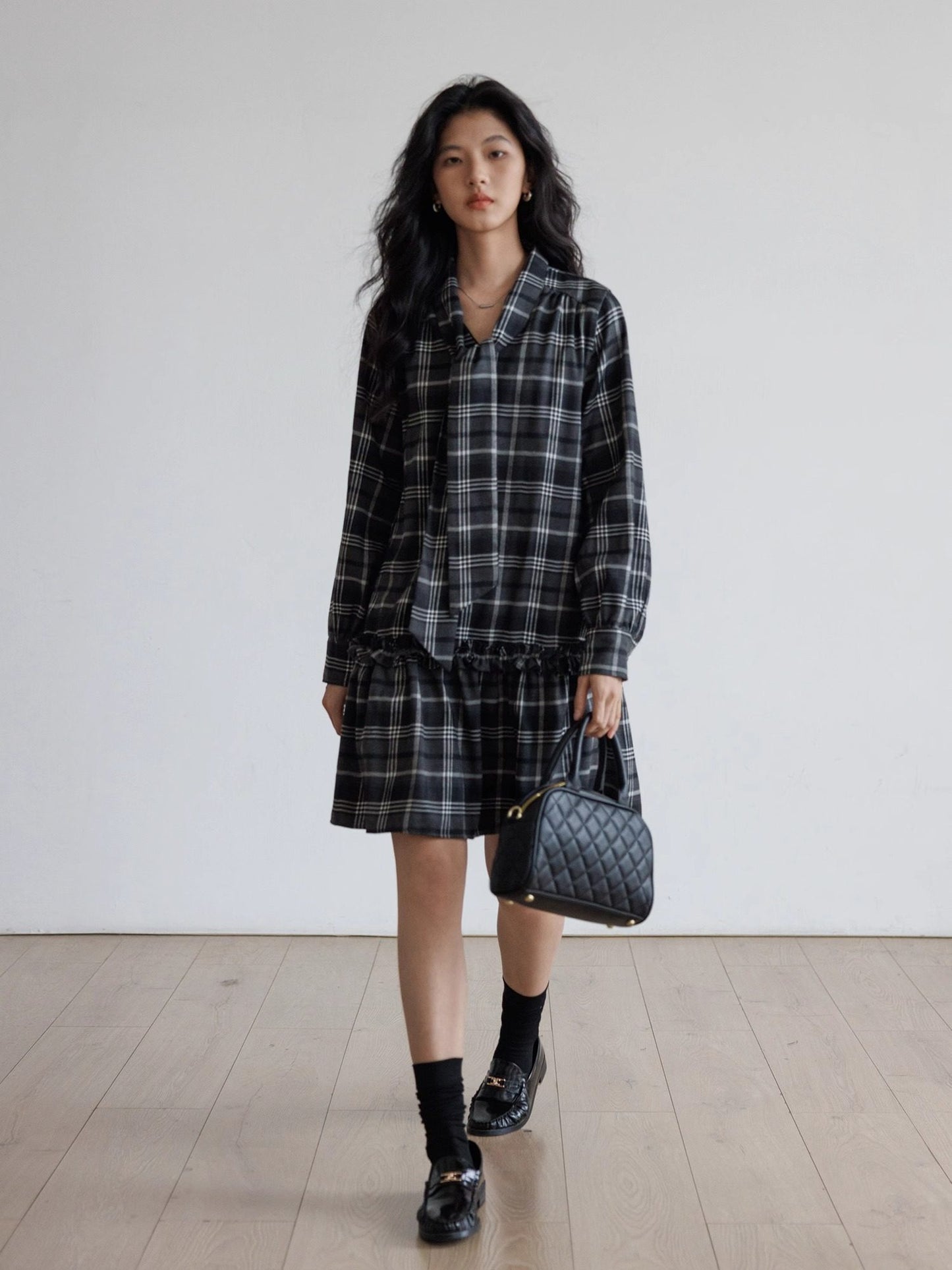Vintage Plaid Dress VAS0186