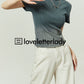 Gradient Gray Short Sleeve T-Shirt / White Pants LLA0199