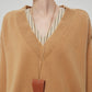 V-Neck Long Sleeve Knit Docking Shirt FER0037
