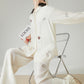 Rose Embroidered Long-Sleeve Shirt / Wide Pants FER0101