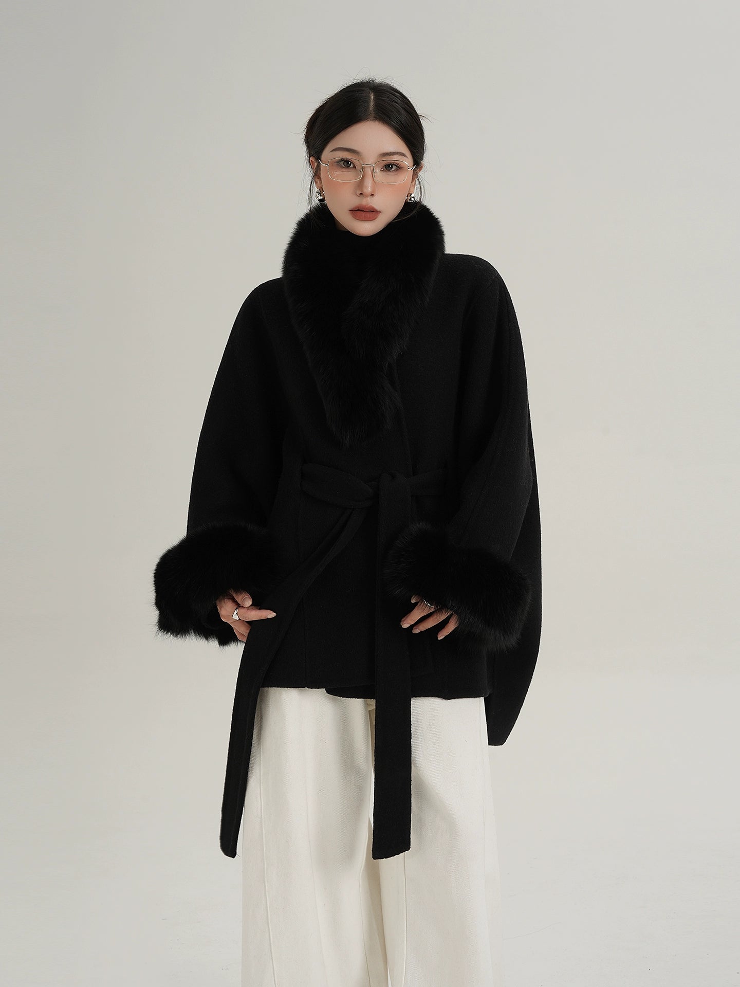 Fur Collar Cape Coat SRS0400