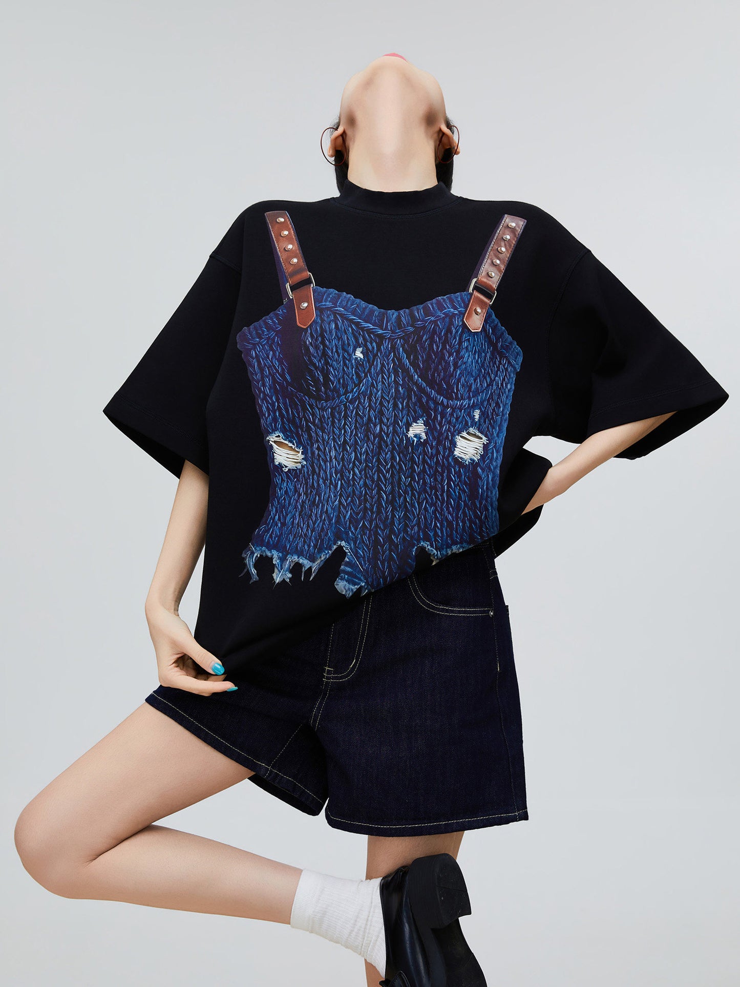 Fake Layered Short-Sleeve T-Shirt FER0169