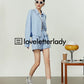 Blue Cropped Shirt / Vest / Shorts LLA0041