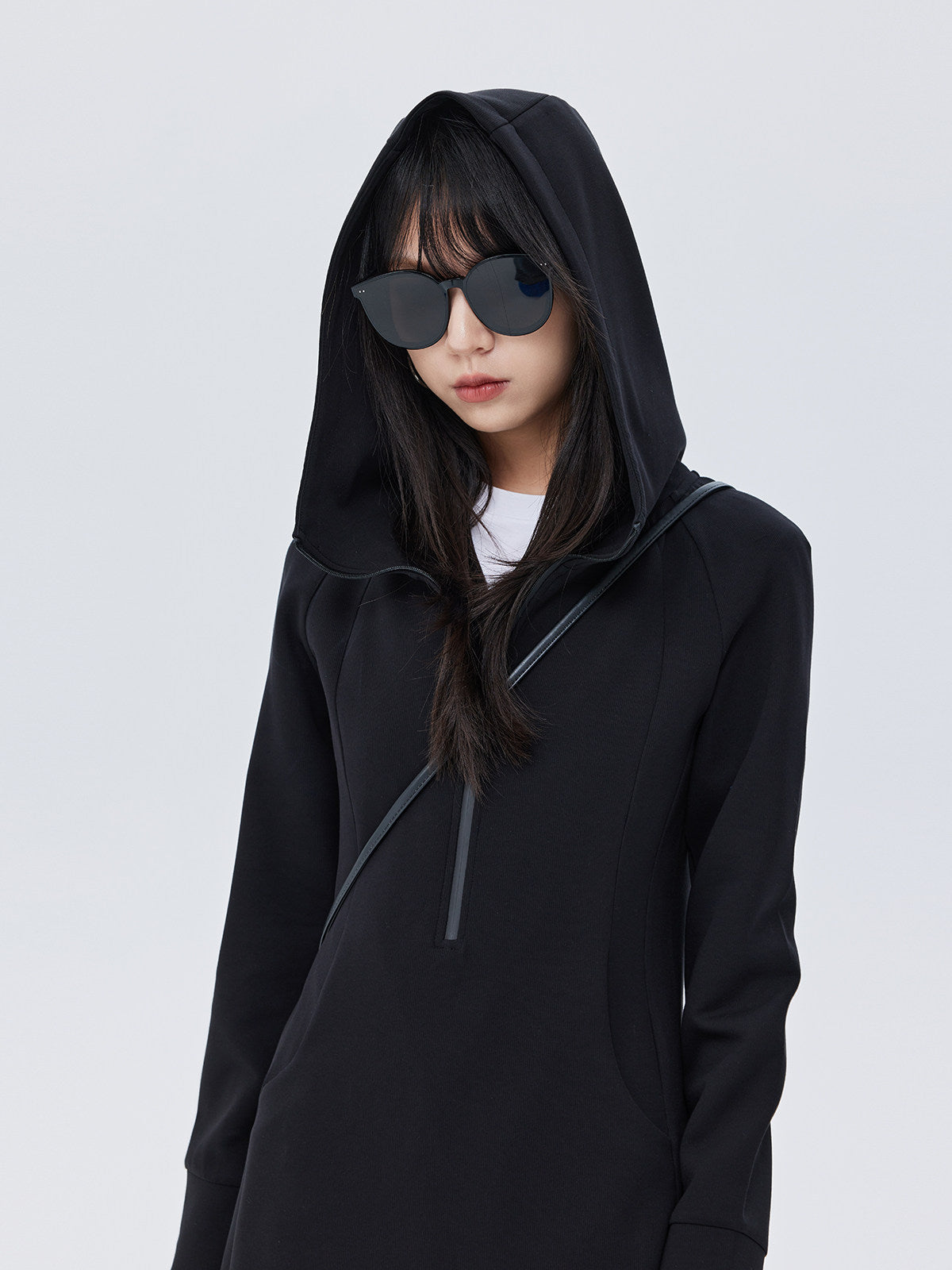 Zip-Up Long Sleeve Dress SHN0017