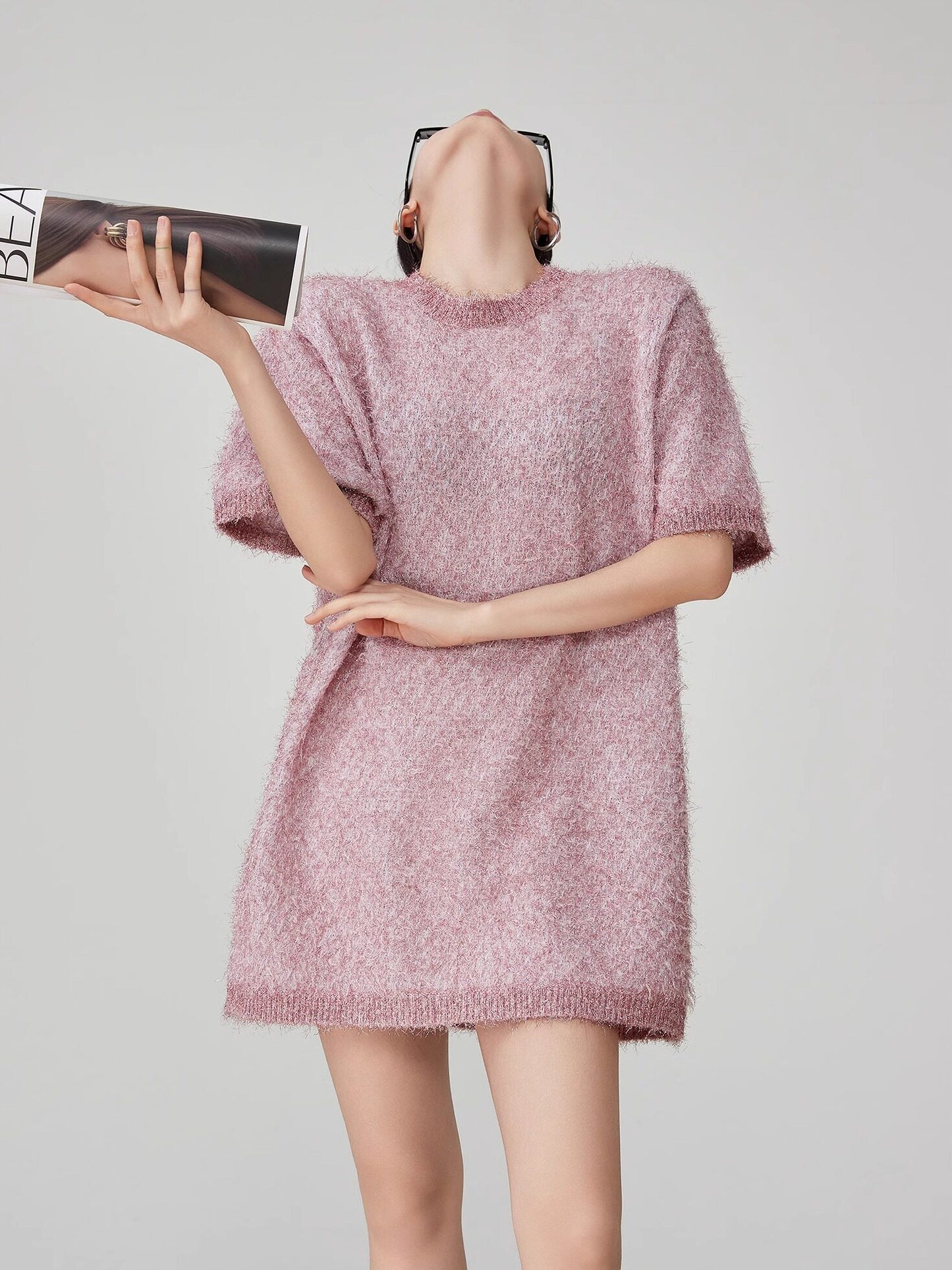 Shaggy Knit Mini Dress FER0125