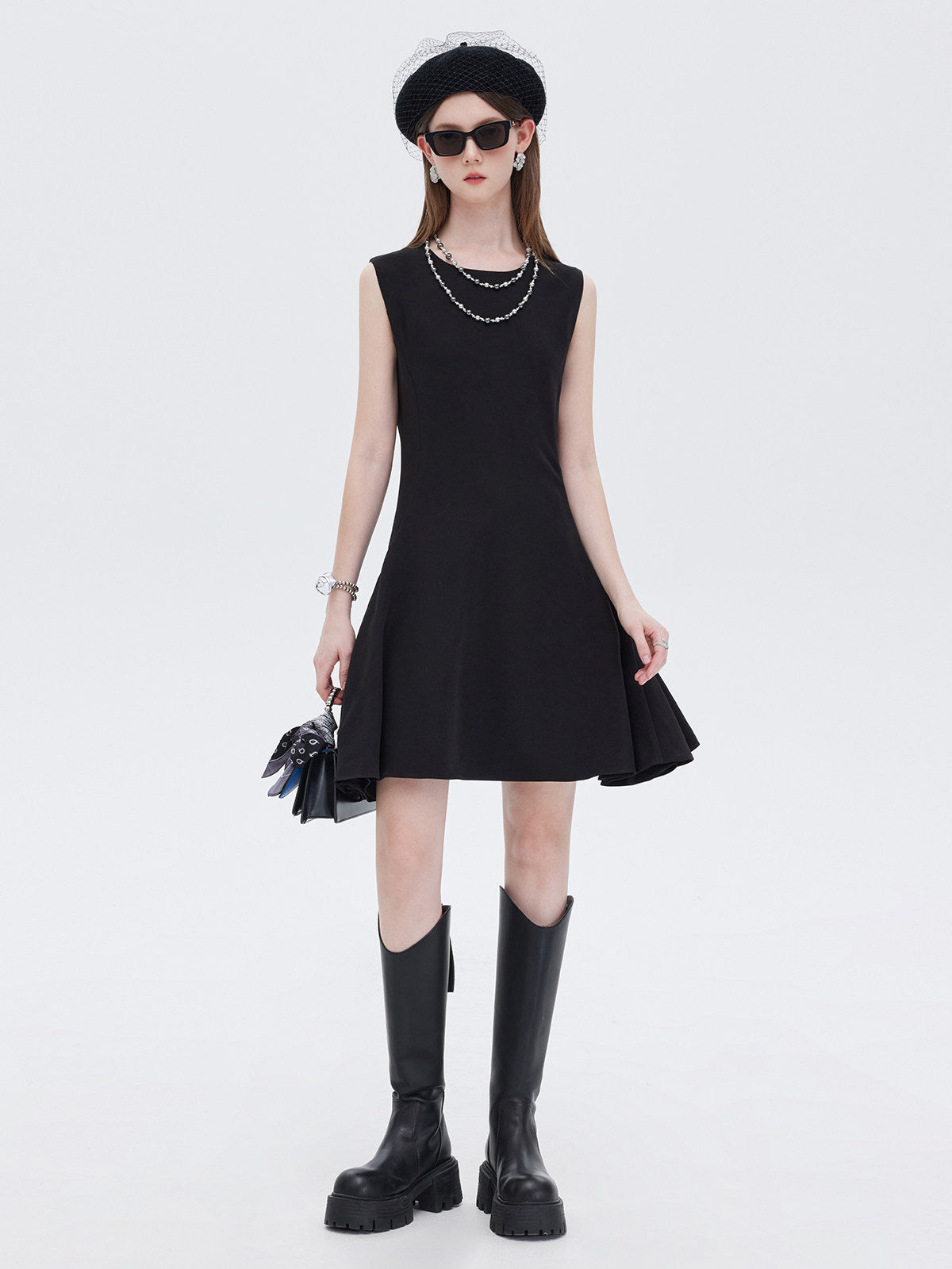 Asymmetry Sleeveless Dress SHN0018