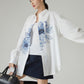 Flower Print Long-Sleeve Shirt FER0078