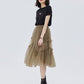 Ruffled Mid-Length Skirt SHN0028