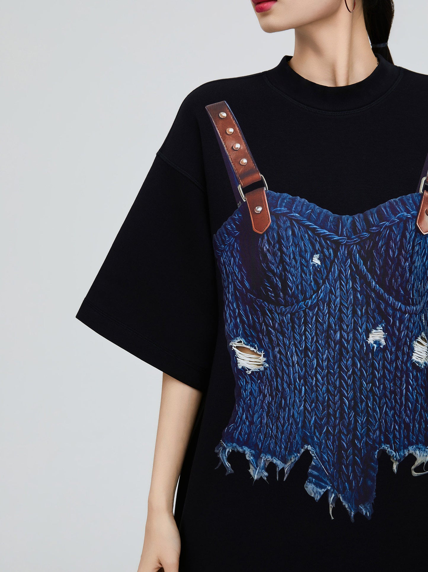 Fake Layered Short-Sleeve T-Shirt FER0169