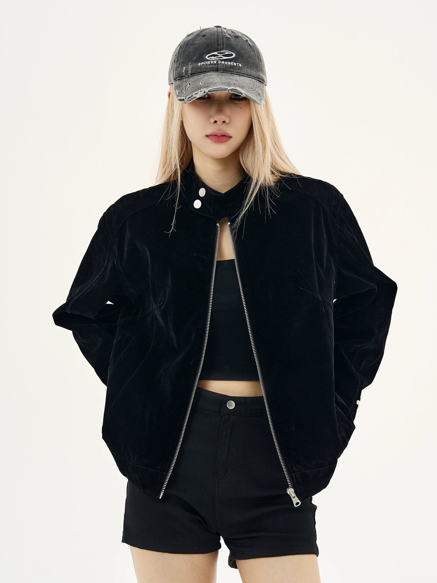 Suede Stand Collar Jacket MAD0009