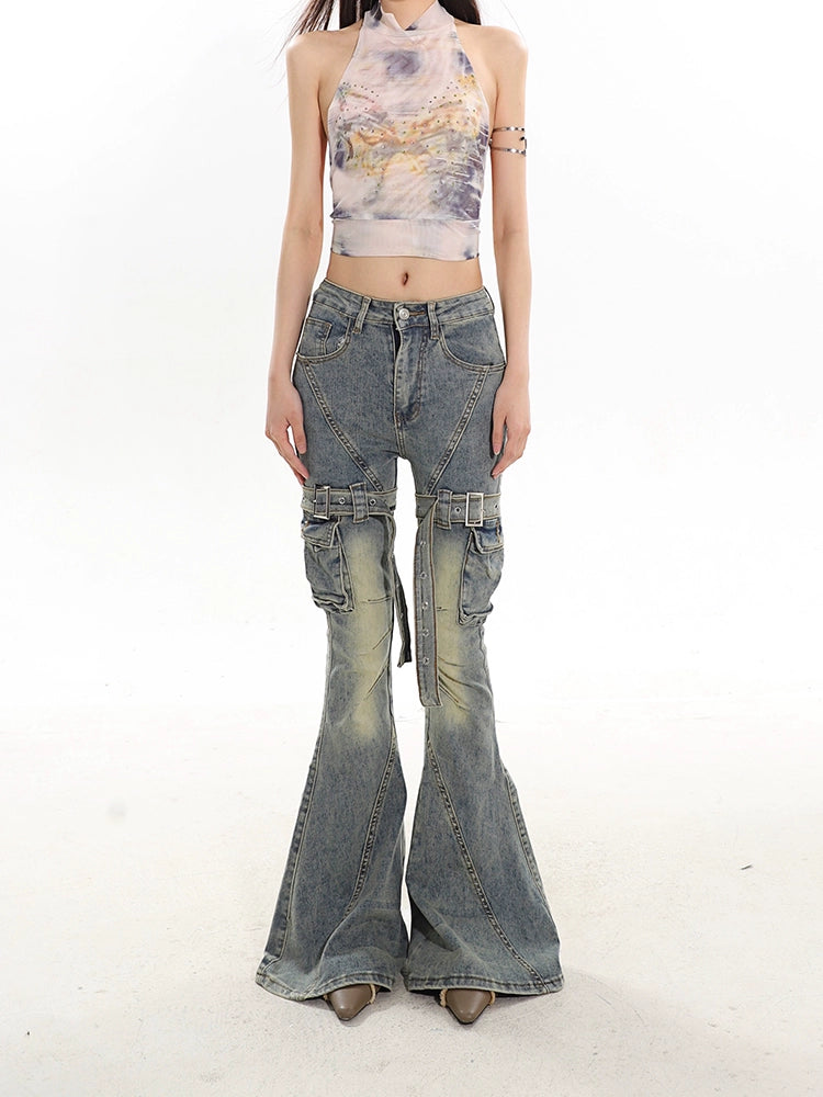 Street Flared Denim Pants CCS0022