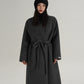 V-Neck Wool Long Coat SRS0387
