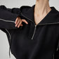 Half-Zip Sailor Collar Top / Wide Pants FER0374
