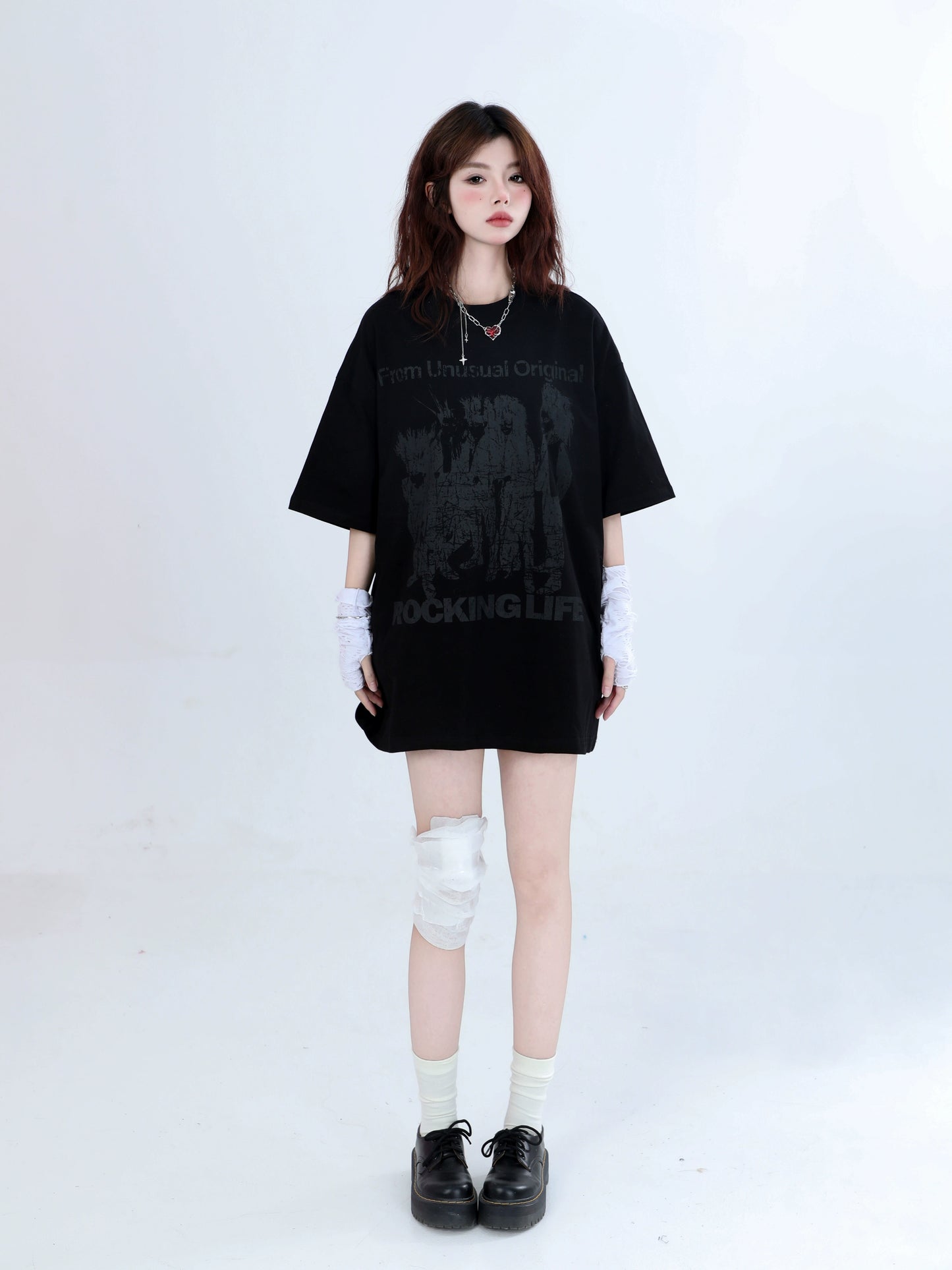 Dark Cotton Loose T-Shirt ZCK0005