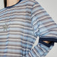 Striped Mesh Long-Sleeve T-Shirt FER0362