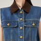 Retro Denim Vest / Denim Mini Skirt FER0079