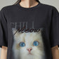 Cat Print T-Shirt Dress FER0284