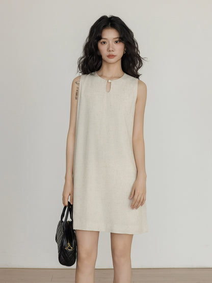 Linen Sleeveless Dress VAS0027