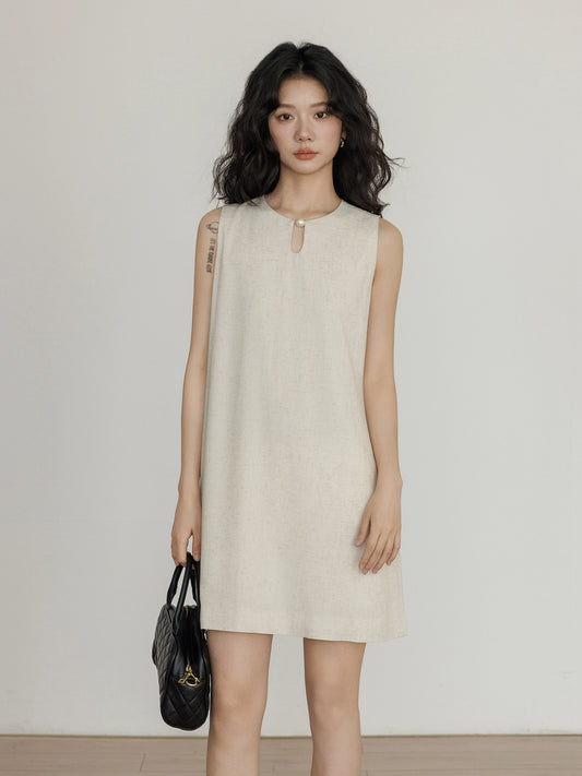 Linen Sleeveless Dress VAS0027