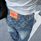 Retro Plaid Curved Knife Jeans CYE0035