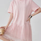 Pleated Docking Mini Dress FER0235