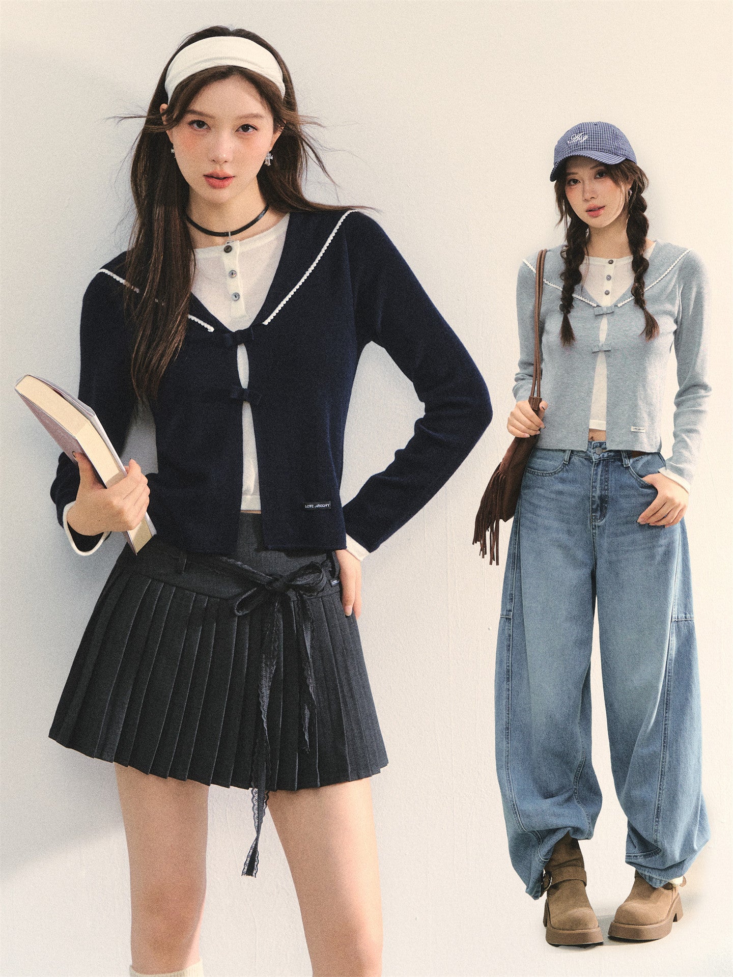 Sailor Collar Layered-Style Top ASG0078