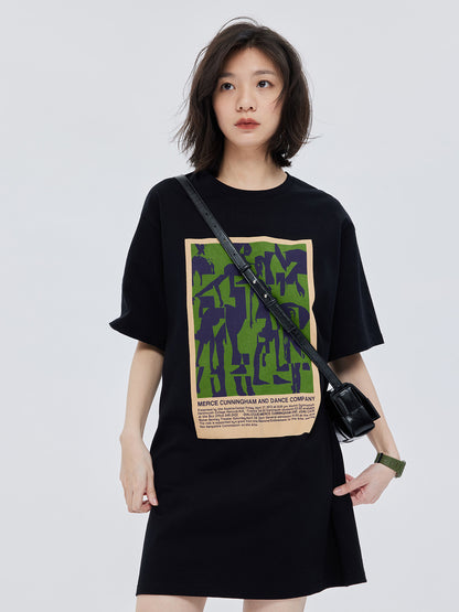 Graphic T-Shirt Dress SHN0029