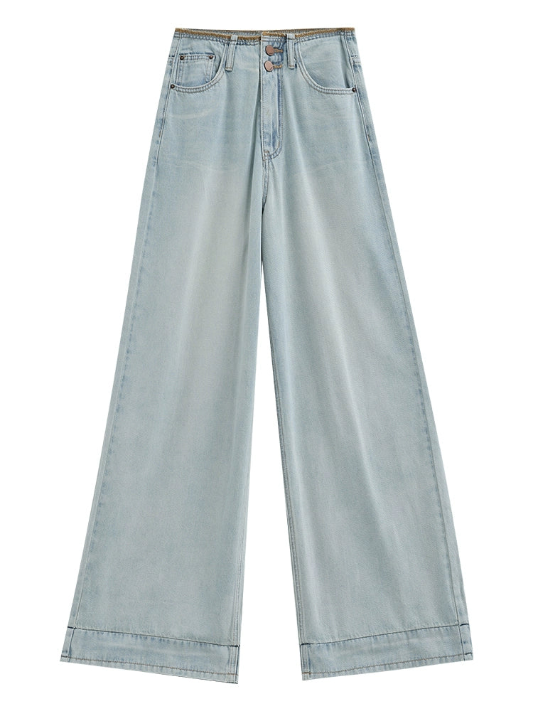 Wide Straight Light Denim Pants ABW0011