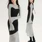 Asymmetrical Knit Dress EPU0003