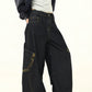 Retro Curve Wide Denim Pants WDZ0030