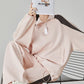 Pink Stand-Collar Sweatshirt / Loose Sweatpants FER0061