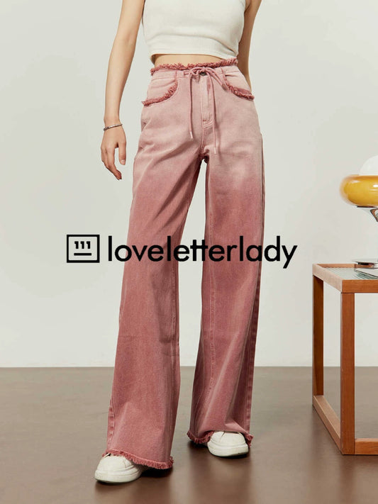 Dirty Pink Gradient Denim Pants LLA0155