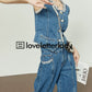 Pearl Denim Vest / Denim Wide Pants LLA0220