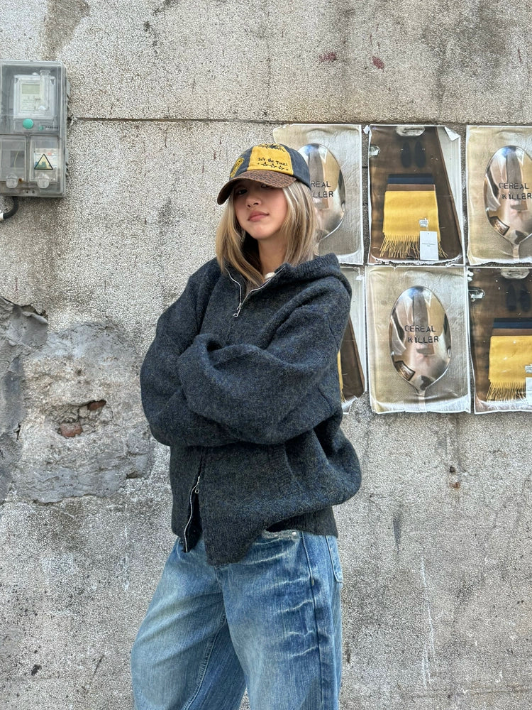 Double Zip Knit Hoodie CYE0027