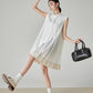 Sleeveless Shirt Pleated Dress FER0174