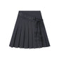 Dark Belt Pleated Skirt CEN0018