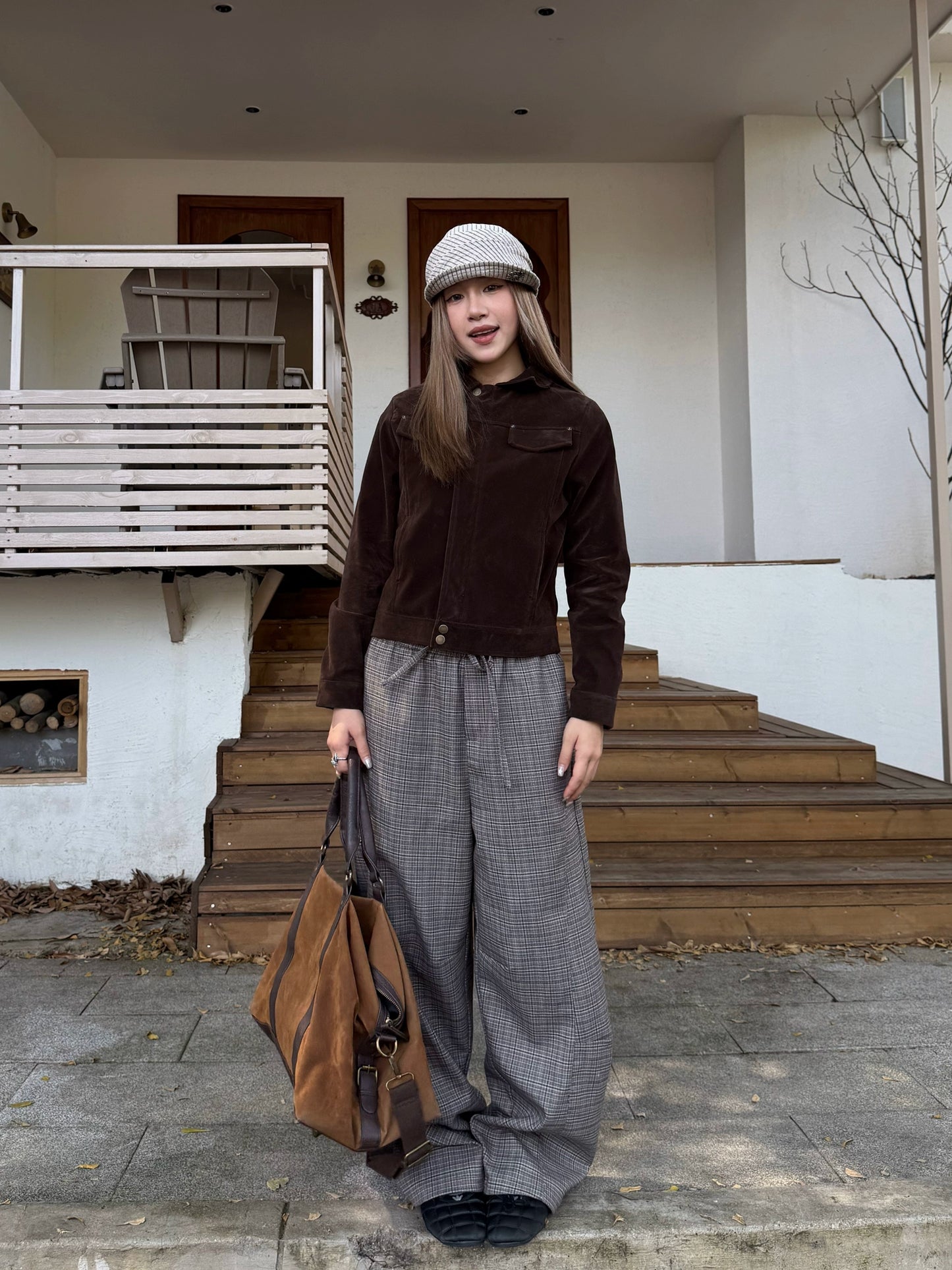 Plaid Patchwork Loose Pants CYE0085