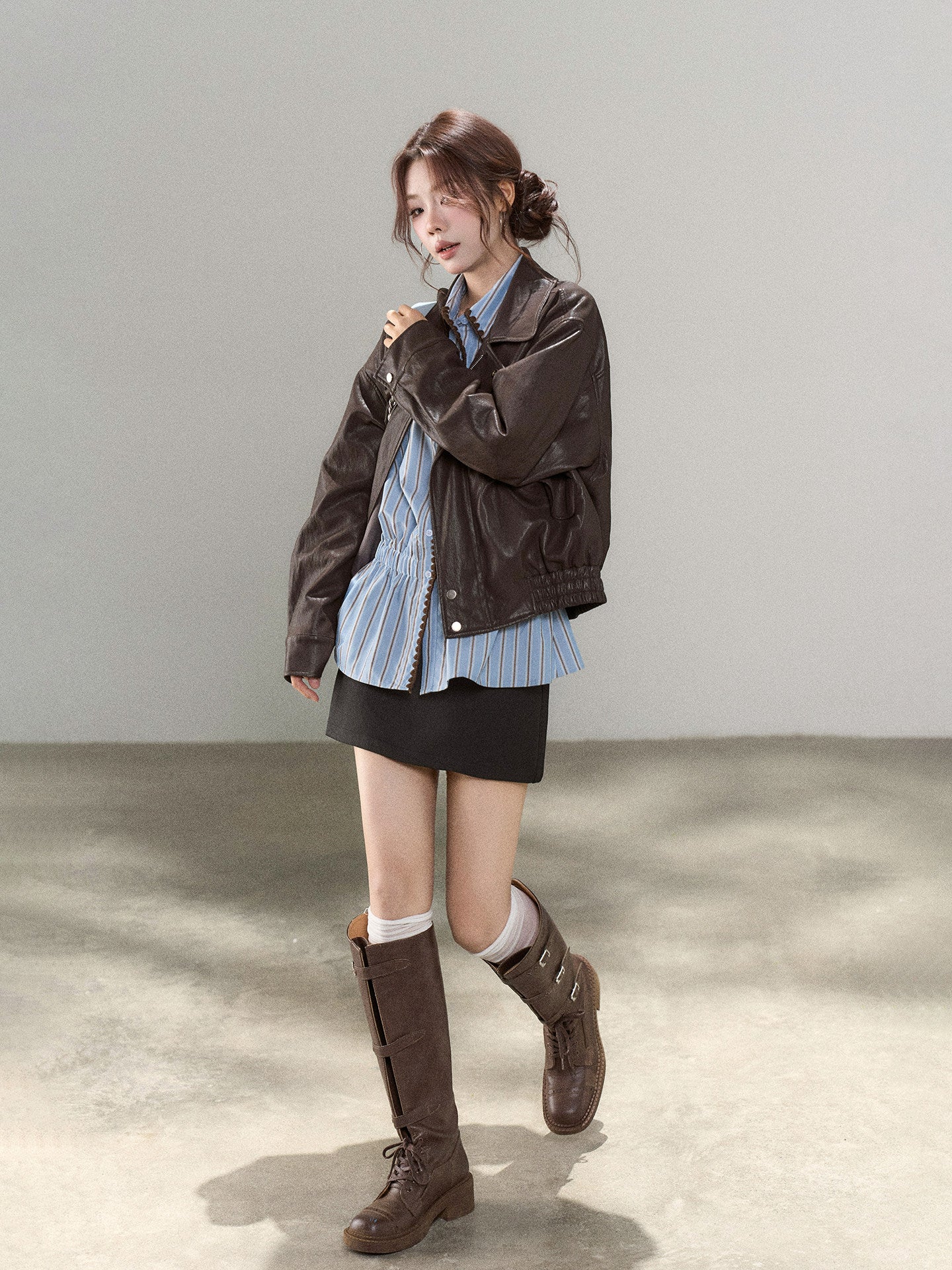 Brown High-End Leather Jacket WDB0014