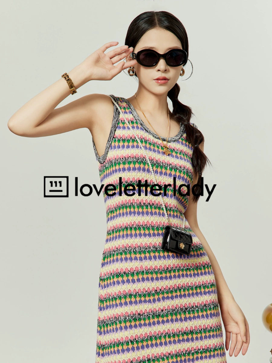 Summer Knit Vivid Color Dress LLA0127