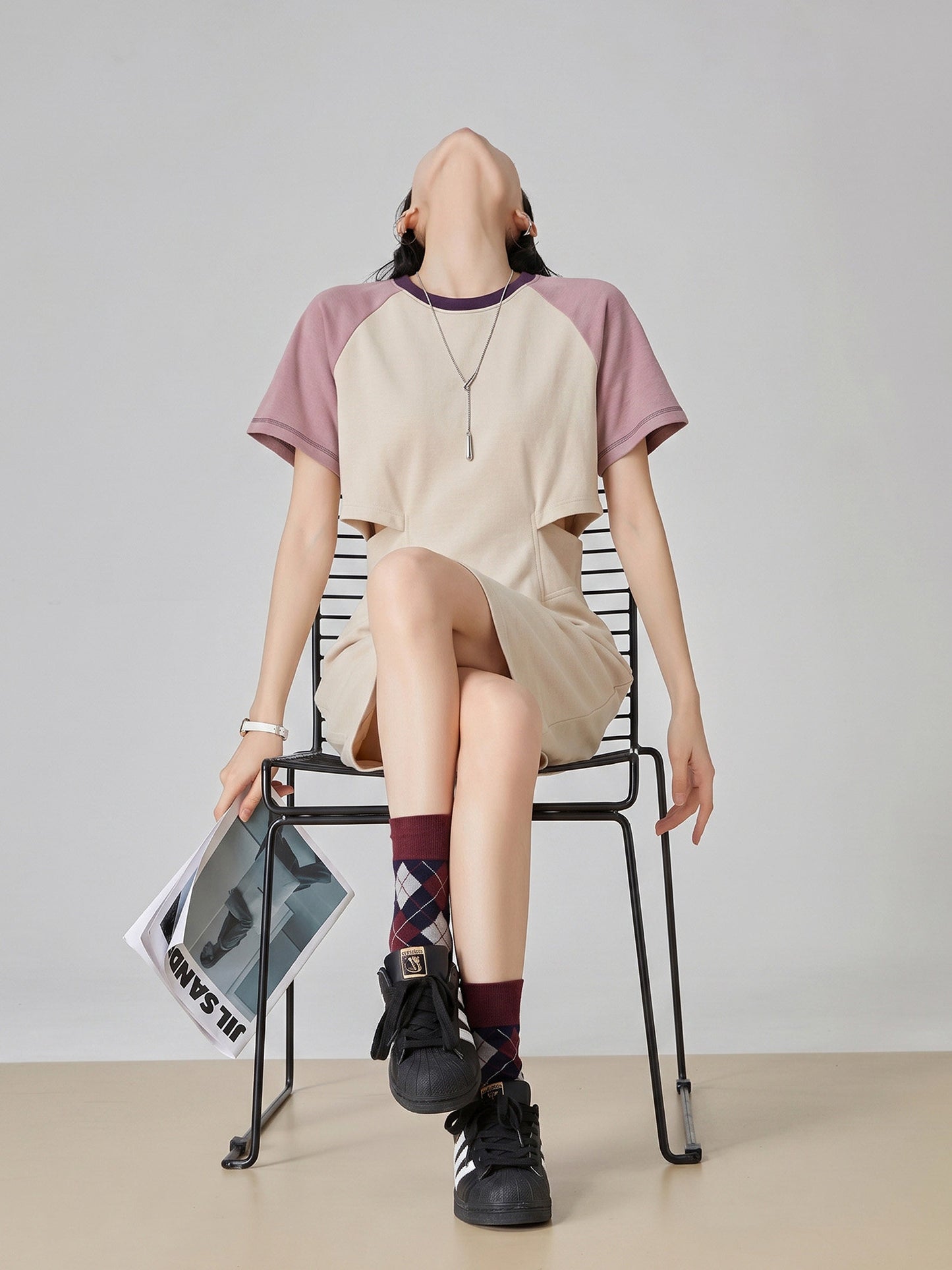 Waist Cut-Out T-Shirt Dress FER0267