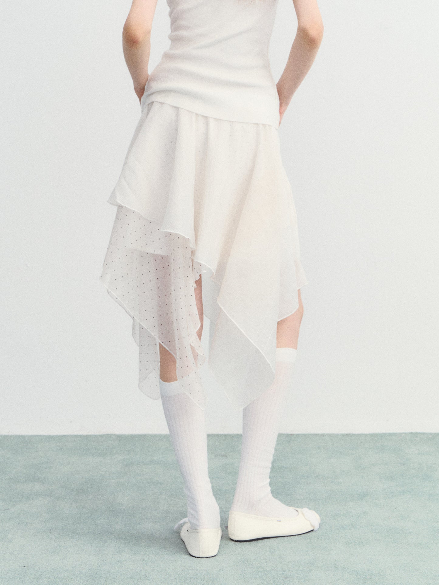 Frill Asymmetrical Skirt SPY0033