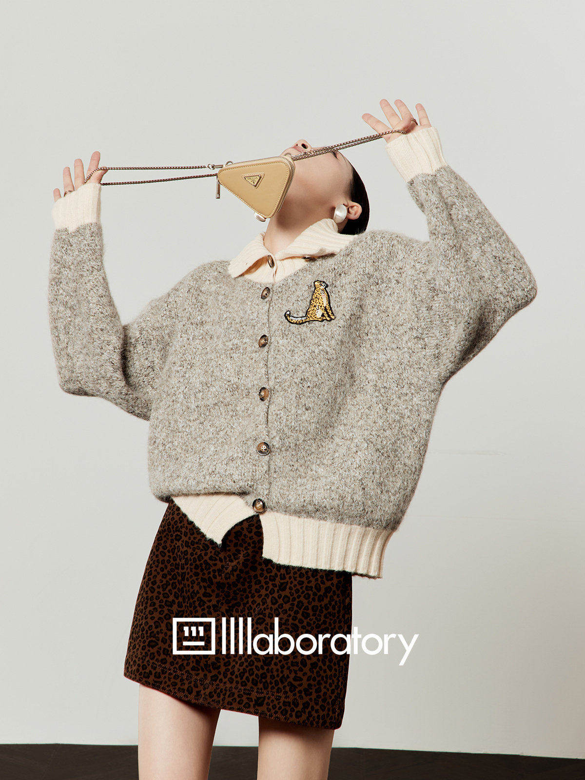 Layered-Style Knit Cardigan LLA0625