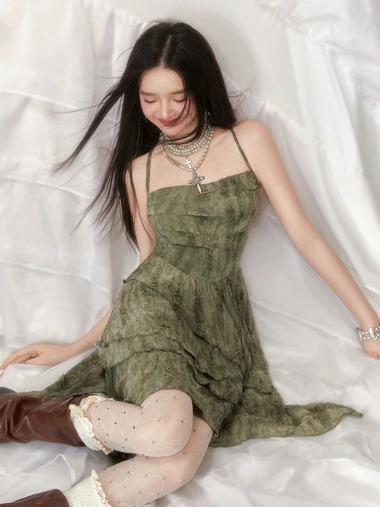 Back Open Flared Cami Dress EPU0014 Back Open Flared Cami Dress EPU0014