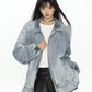 Stand Collar Flare Denim Jacket BGS0048