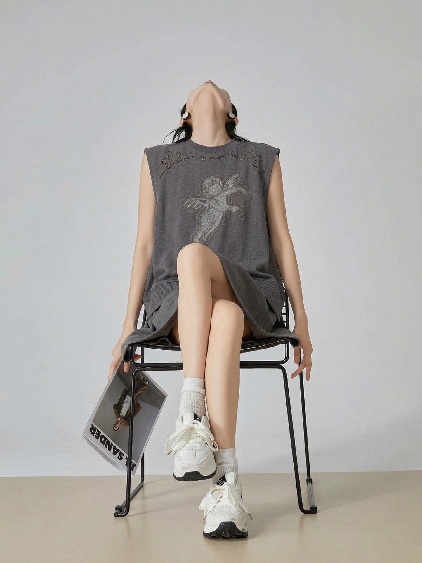 Angel Print Sleeveless Top / Mini Skirt FER0321