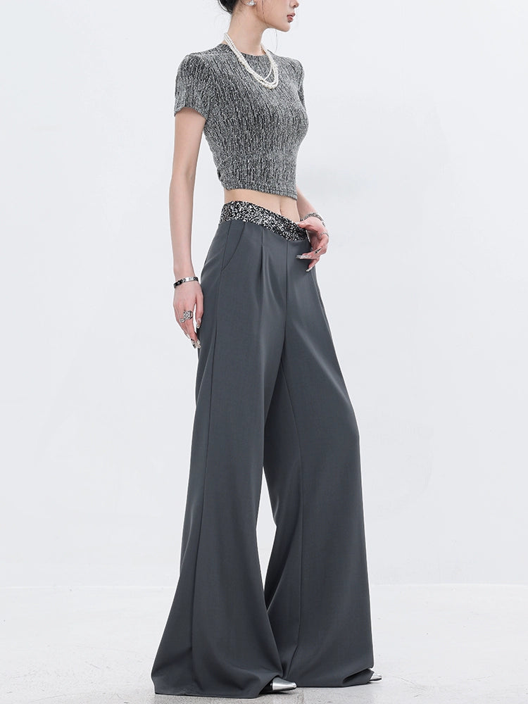 High Waist Sequin Flare Pants ABW0014