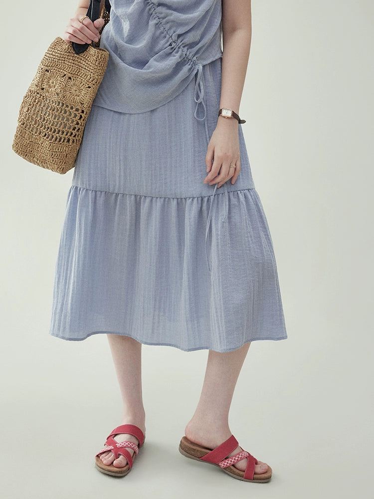 Wrap Tiered Dress AMU0016