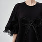 Ribbon & Tulle Frill T-Shirt FER0189